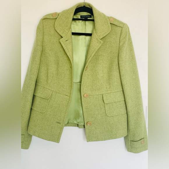 Banana Republic Jackets & Blazers - Banana Republic Lime Green Wool Woman’s  Jacket/Blazer